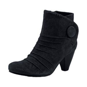 VANELI Jadon Suede Heeled Ankle Zip Victorian Style Booties US 6M $239